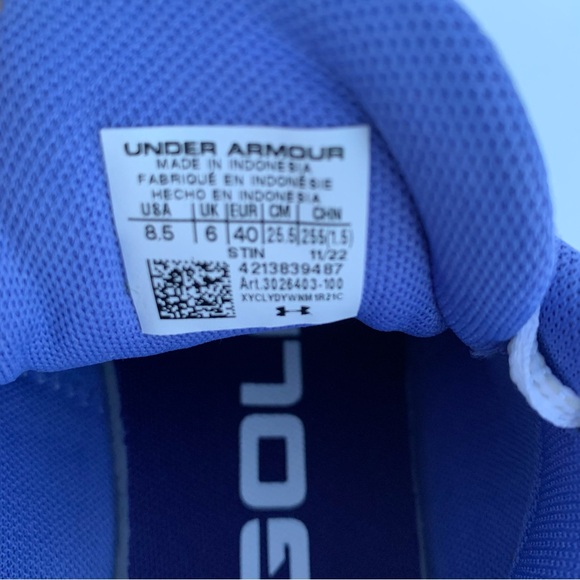 UNDER ARMOUR Women’s Charged Breathe 2 Spikeless Golf Shoes Sz 8.5 White - Picture 12 of 12